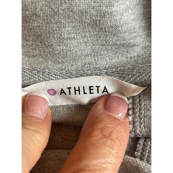 Athleta Cassidy Long Sleeve Half Zip Ponte Knit Dress Light Grey XXS - Picture 7 of 11